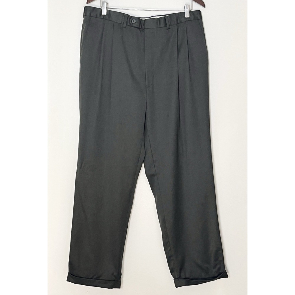 Mark Shale Pants Men's 38 Gray Cashmere Wool Professional Office Vintage Trouser